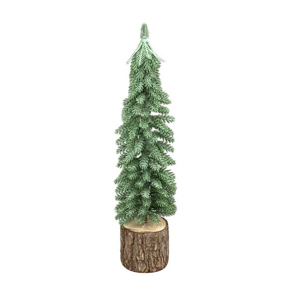 Deko Tannenbaum, Tannenbaum auf Holzfuß, 40cm, Naturholz/PE