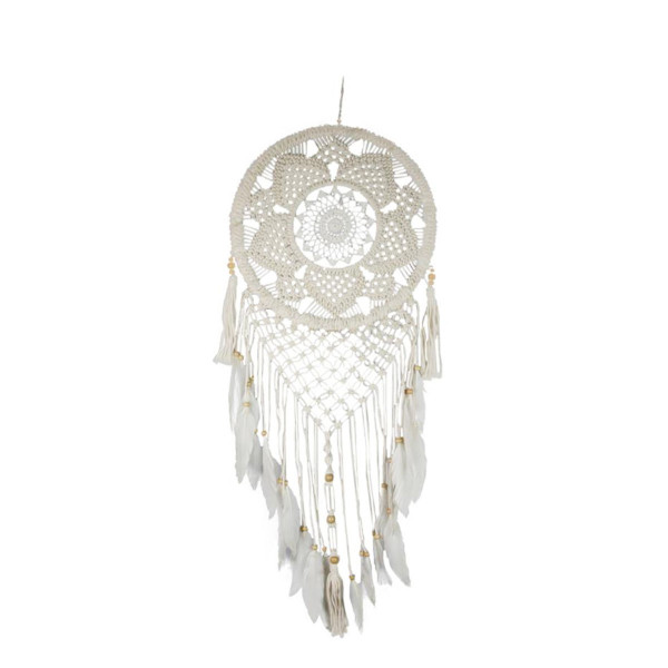 Deko Traumfänger Boho, Dreamcatcher Makramee, Ø38cm, Hänger, DIJK Natural Collections 