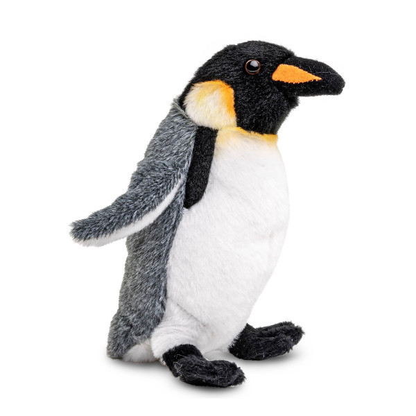 Plüschtier Pinguin, Kaiserpinguin, weiß-grau-schwarz, 19cm, Uni Toys