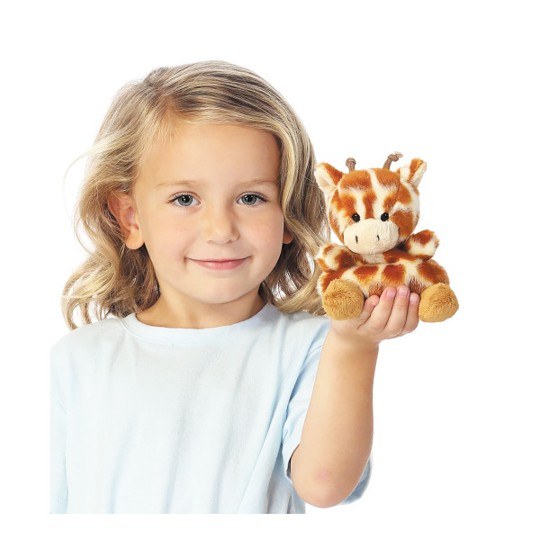 Plüsch Giraffe, Safara, braun-beige, Palm Pals, 13cm, Aurora World