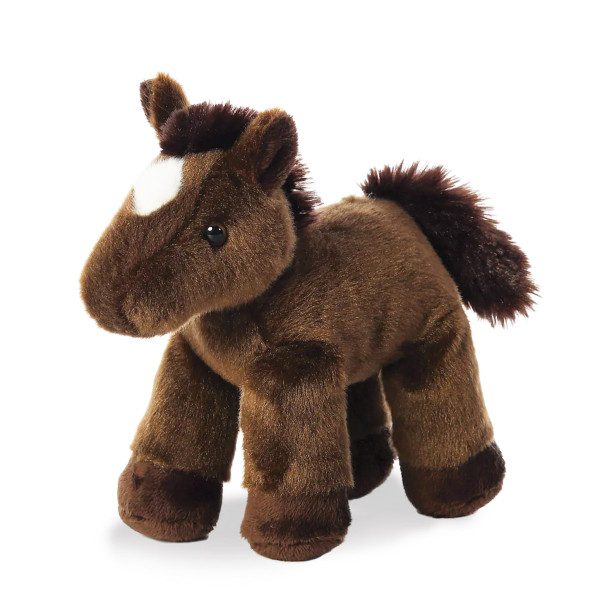 Plüsch Pferd Chestnut, dunkelbraun, Mini Flopsies, 20cm, Aurora World