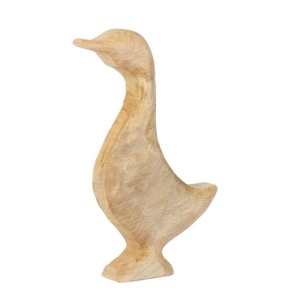 Deko Gans Naturholz, Holzgans natur sägerau, 60cm, WMG Grünberger