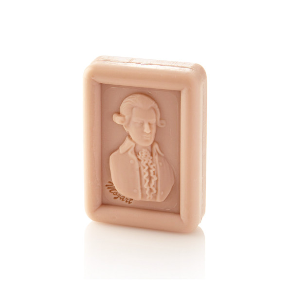 Ovis Schafmilchseife Mozart, Seife eckig Mandel-Nougat, 8cm