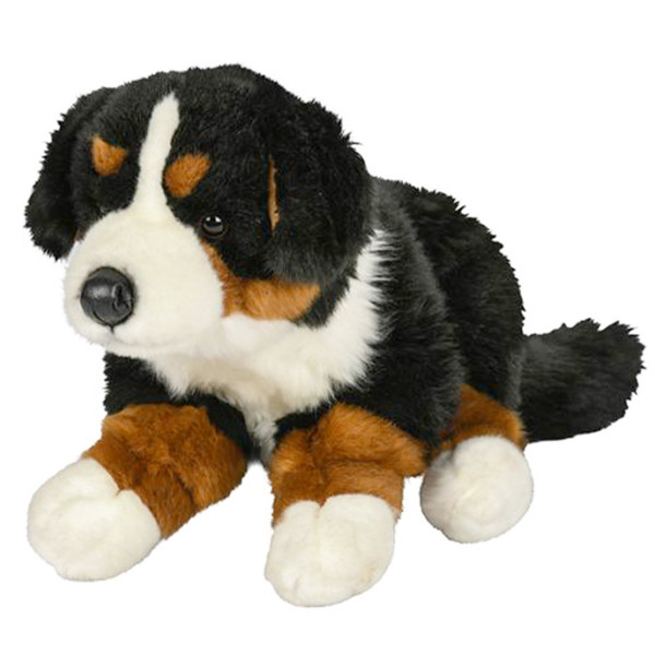 Plüschtier Hund, Berner Sennenhund, braun-schwarz-weiß, 40cm, Uni Toys