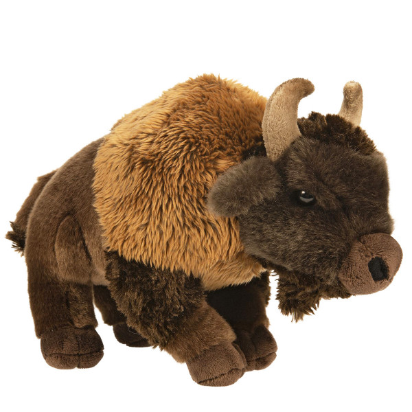 Plüschtier Kuh Bison, braun, 28cm, Uni Toys