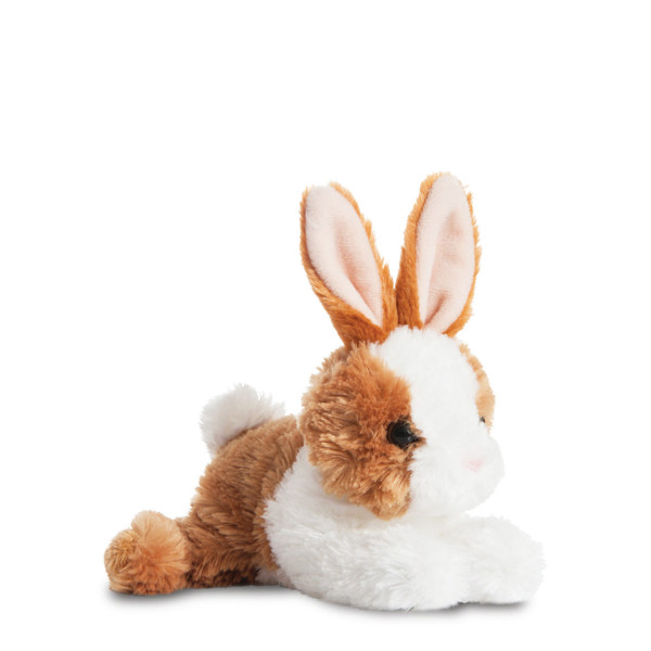 Plüsch Hase, Häschen braun-weiß, Mini Flopsies, 20cm, Aurora World