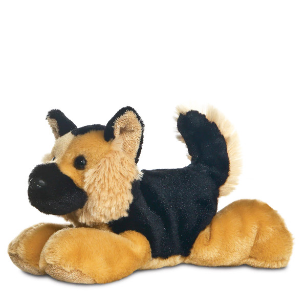Plüsch Hund, Schäferhund Shep, braun/schwarz, Mini Flopsies, 20cm, Aurora