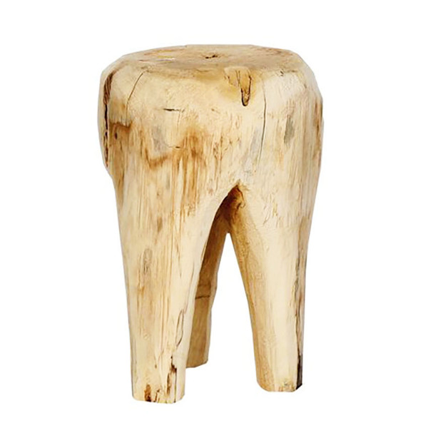 Holzhocker Zahn natur, Naturholz Hocker, 45x30cm, WMG Grünberger