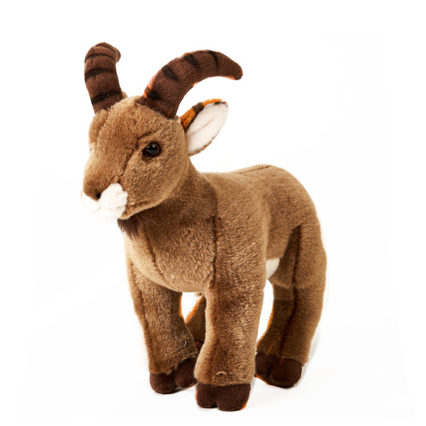 Plüschtier Steinbock, Steinbock stehend, braun, 27cm, Uni Toys