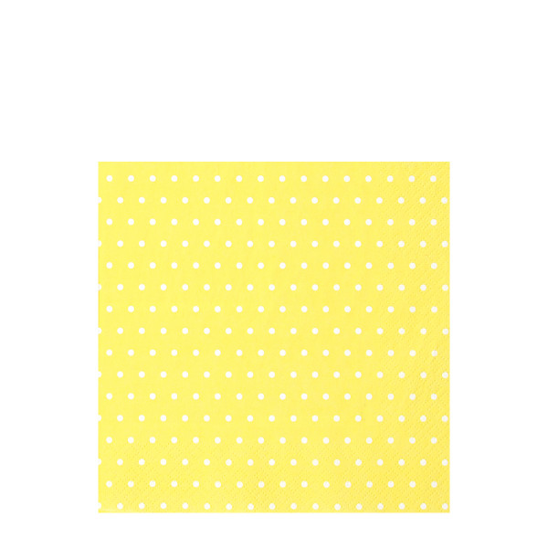 Home Fashion Papierservietten Dots, Punkte gelb, 25x25cm