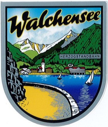 Aufkleber in Wappenform Walchensee