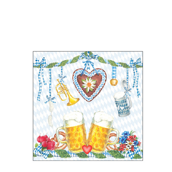 Ambiente Papierservietten Bier, Bierzelt, 25x25cm