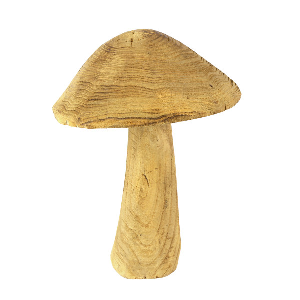 Deko Pilz Naturholz, Holzpilz Natur, 26cm