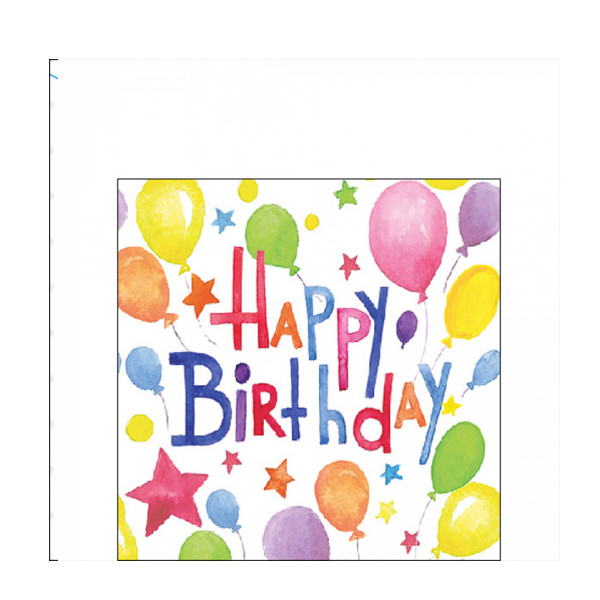 Ambiente Papierservietten Geburtstag, Happy Birthday,33x33cm