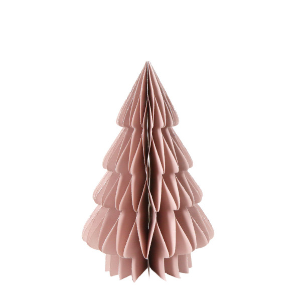 Deko Baum, Papierbaum Tannenbaum aus Papier, rose, 30cm