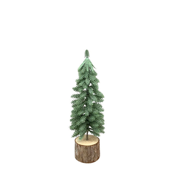 Deko Tannenbaum, Tannenbaum auf Holzfuß, 30cm, Naturholz/PE