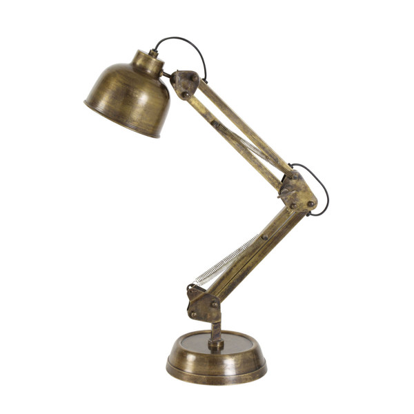 Tischleuchte Manson Retro, Schreibtischlampe Vintage antik-bronze, Light &amp; Living